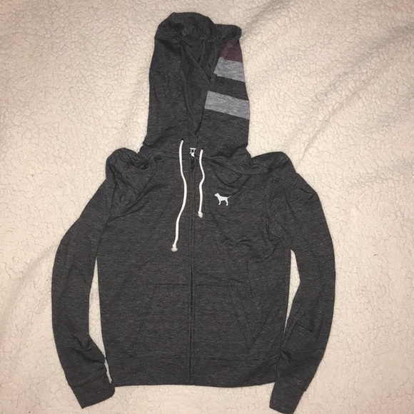 PINK Victoria's Secret Tops - PINK Hooded Zip Up Jacket